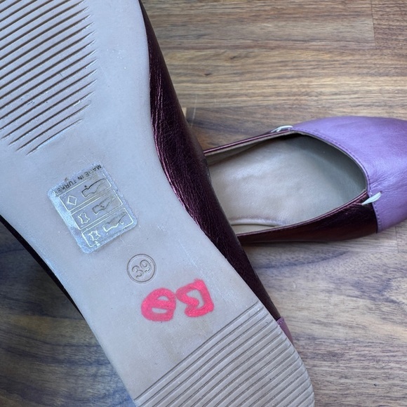 Bueno 39 Purple Lavender Ballet Flat  Leather  Metallic - Picture 9 of 9